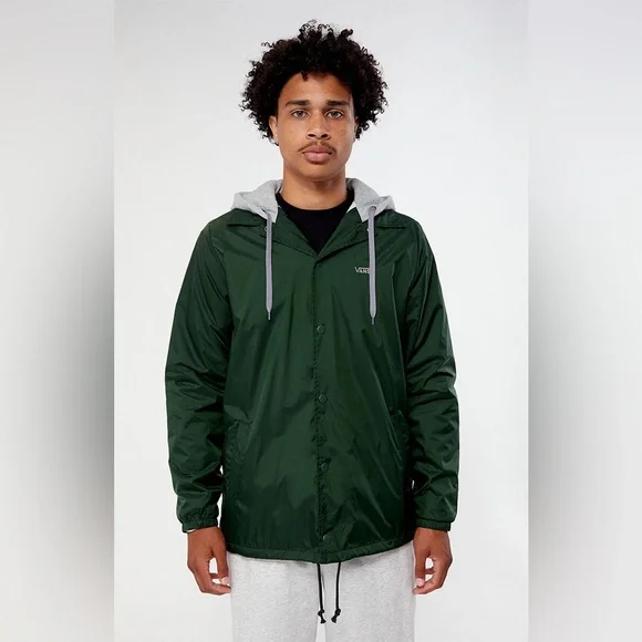 Vans Jackets Coats Mens Vans Riley Hooded Coach Jacket